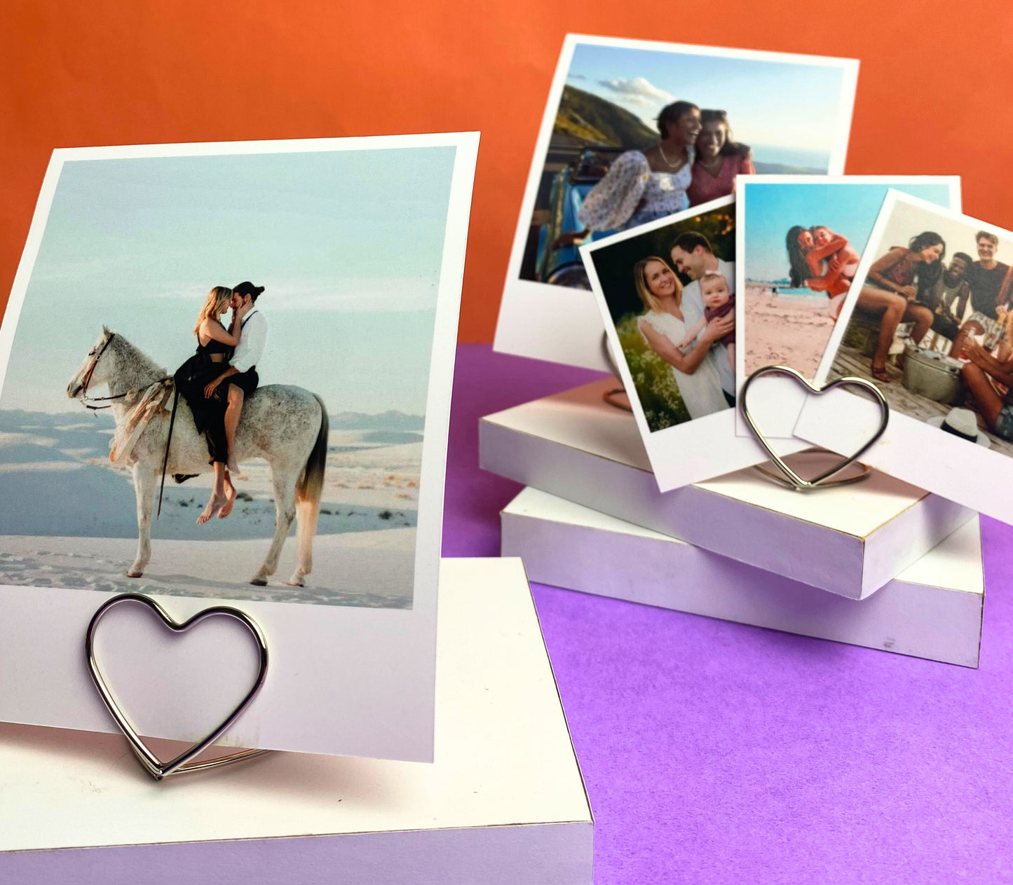 Suporte para fotos - Coração